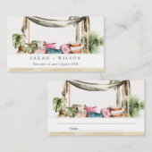 Palm Beach Tropical Palm Beach Cabana Wedding Platzkarte (Vorne/Hinten)