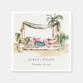Palm Beach Tropical Palm Beach Cabana Wedding Serviette
