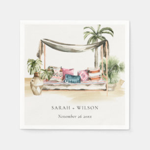 Palm Beach Tropical Palm Beach Cabana Wedding Serviette