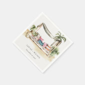 Palm Beach Tropical Palm Beach Cabana Wedding Serviette (Ecke)