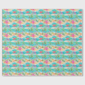 Palm Beach Tropical Palm Tree Island Geschenkpapier (Flach)