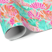 Palm Beach Tropical Seashells Geschenkpapier (Rolleneckpunkt)