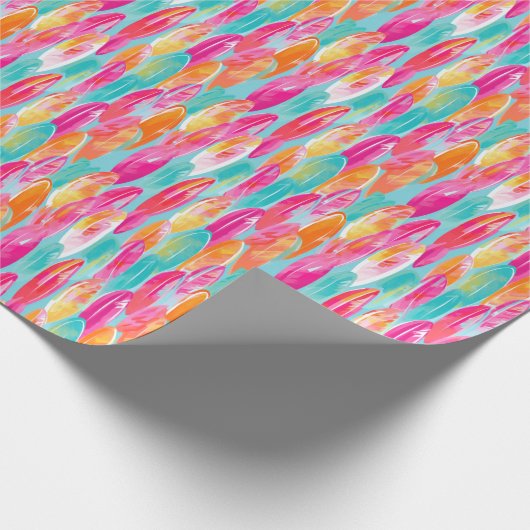 Palm Beach Tropical Surf Boards Geschenkpapier (Ecke)