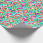 Palm Beach Tropical Underwater Coral Geschenkpapier (Ecke)