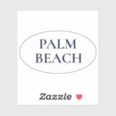 Palm Beach Vornehm Küstenstil Aufkleber (Blatt)
