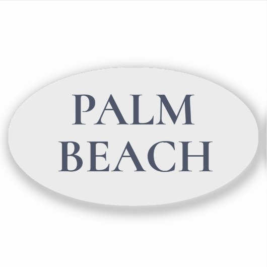 Palm Beach Vornehm Küstenstil Aufkleber (Vorderseite)