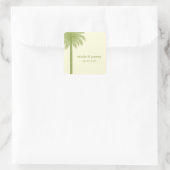 Palm Beach Wedding Favor Sticker - Green (Tasche)