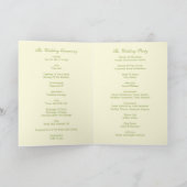 Palm Beach Wedding Program Card - Green Programm (Innenseite)
