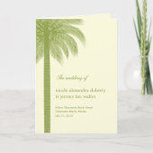 Palm Beach Wedding Program Card - Green Programm (Vorderseite)