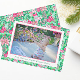 Palm Beach Weihnachten Pink & Green Strumpfs Foto