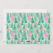 Palm Beach Weihnachten Pink & Green Trees Foto (Rückseite)
