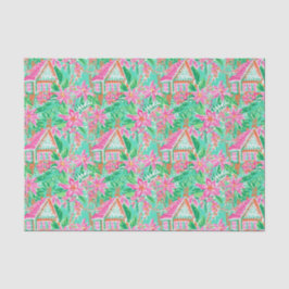 Palm Beach Weihnachten Wasserfarbe Lebkuchen Haus Seidenpapier