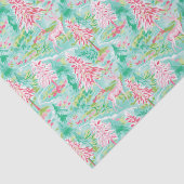 Palm Beach Weihnachten Wasserfarbe Rosa & Grüne Bä Seidenpapier (Ausschnitt)