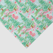 Palm Beach Weihnachten Wasserfarbe Rosa & Grüne Bä Seidenpapier (Ausschnitt)