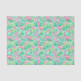 Palm Beach Weihnachten Wasserfarbe Rosa Rentier Seidenpapier