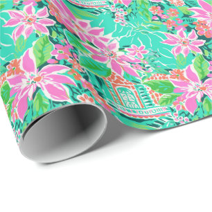 Palm Beach Weihnachten Wasserfarben Gingerbread Hä Geschenkpapier