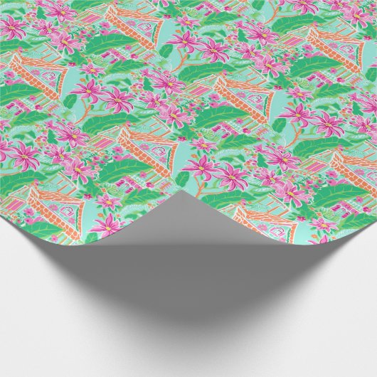 Palm Beach Weihnachten Wasserfarben Gingerbread Hä Geschenkpapier (Ecke)