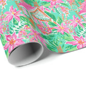 Palm Beach Weihnachten Wasserfarben Gingerbread Hä Geschenkpapier (Rolleneckpunkt)