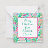 Palm Beach Weihnachts-Lebkuchen-Haus Einschließung Mitteilungskarte (Vorderseite)