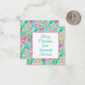 Palm Beach Weihnachts-Lebkuchen-Haus Einschließung Mitteilungskarte (Vorderseite/Rückseite Beispiel)