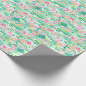 Palm Beach Weihnachtswatercolor Rentier Geschenkpapier (Ecke)