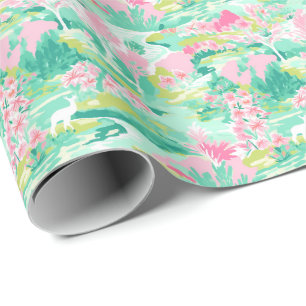 Palm Beach Weihnachtswatercolor Rentier Geschenkpapier