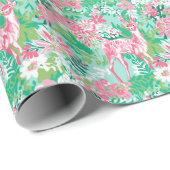 Palm Beach Weihnachtswatercolor Rentier Geschenkpapier (Rolleneckpunkt)