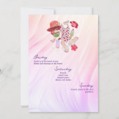 Palm Beach Zielort Weekend Junggeselinnen-Abschied Einladung (Rückseite)