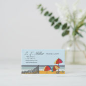 Palm- Beachozean-Seereise-Agent Visitenkarte (Stehend Vorderseite)