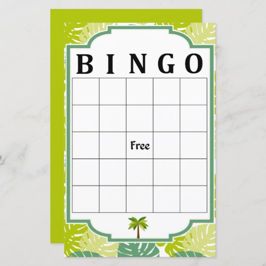 Palm-Bingo-Spiel (Vorne/Hinten)