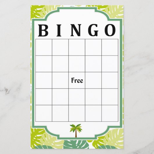 Palm-Bingo-Spiel (Vorderseite)