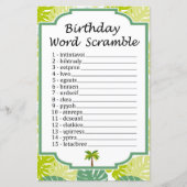 Palm Birthday Word Scramble Game (Vorderseite)
