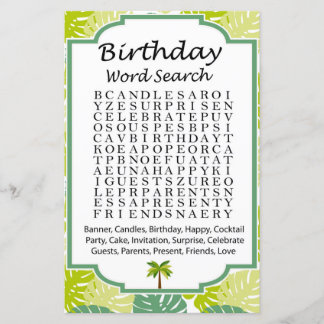 Palm Birthday Wortsuche