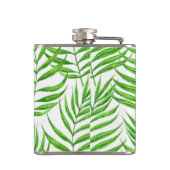 Palm Blätter Aquarell Flachmann (Rückseite)