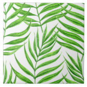 Palm Blätter Aquarell Fliese (Vorderseite)