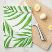 Palm Blätter Aquarell Geschirrtuch (Viertel Falte)