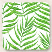 Palm Blätter Aquarell Getränkeuntersetzer (Vorderseite)