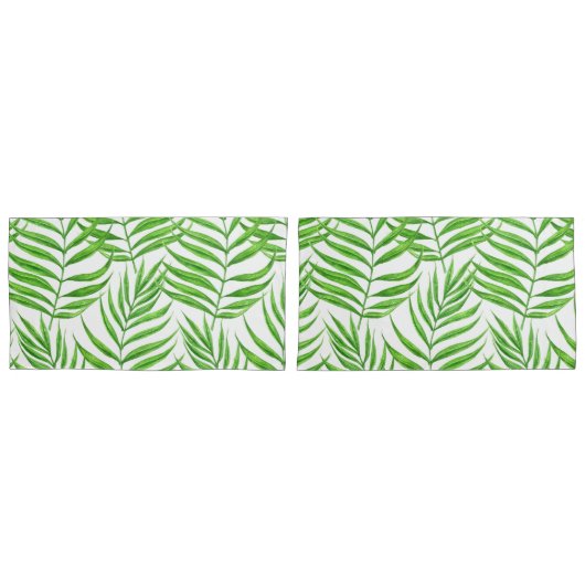 Palm Blätter Aquarell Kissenbezug (Vorderseite-Set)