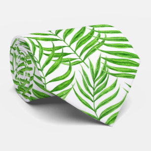 Palm Blätter Aquarell Krawatte