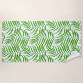 Palm Blätter Aquarell Strandtuch (Vorderseite)