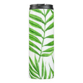 Palm Blätter Aquarell Thermosbecher (Rückseite)