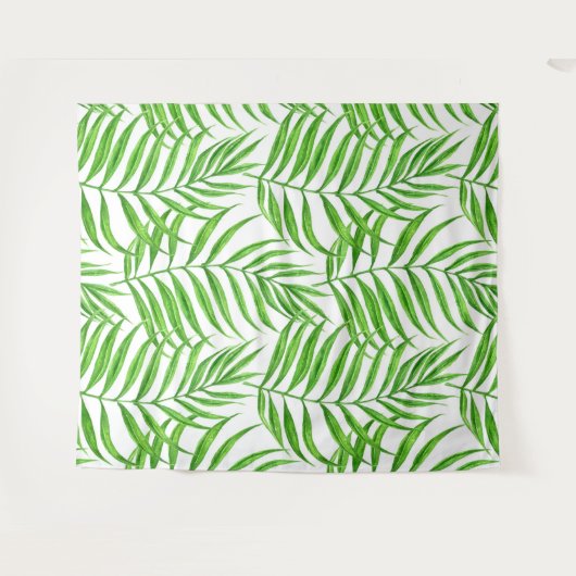 Palm Blätter Aquarell Wandteppich (Vorderseite (Horizontal))