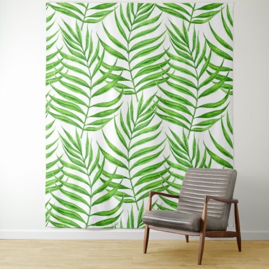 Palm Blätter Aquarell Wandteppich (Beispiel)