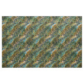 Palm Blätter auf Leopardenhintergrund Stoff (Fat Quarter (45,7 x 55,9 cm))