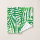 Palm-Blätter Badhandtuch Set (Waschlappen)