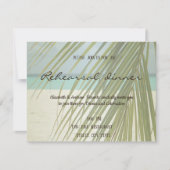 Palm Blätter Beach Probe Abendessen Einladung (Vorderseite)