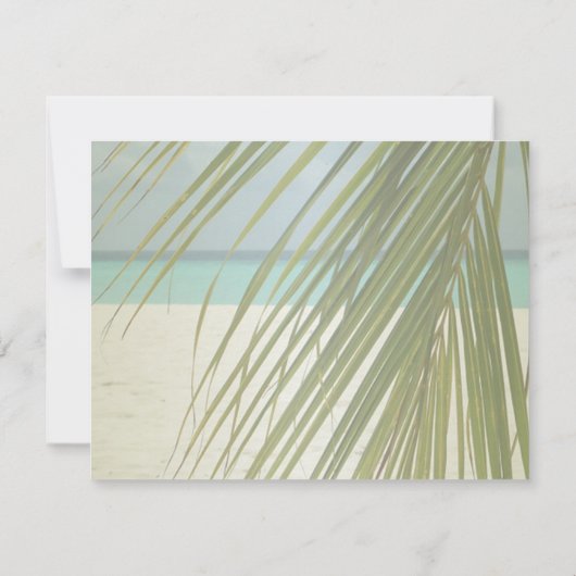 Palm Blätter Beach Probe Abendessen Einladung (Rückseite)