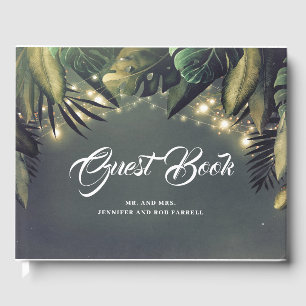 Palm Blätter Beach Wedding Gästebuch
