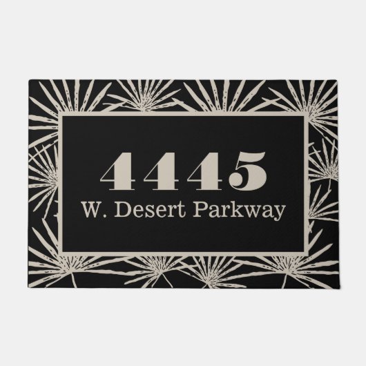 Palm Blätter Benutzerdefinierte Adresse Fußmatte (Vorderseite)