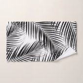 Palm Blätter - Black & White Cali Vibes #1 Badhandtuch Set (Handtuch)